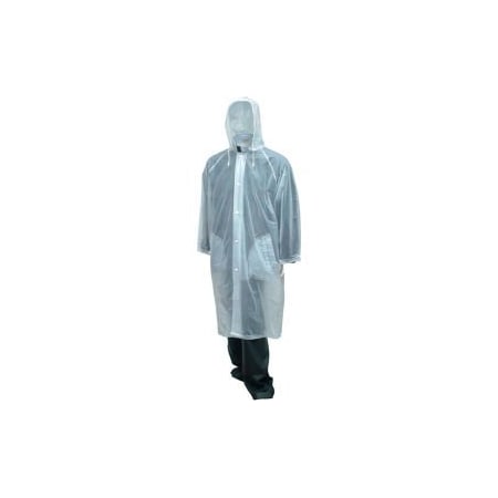 Tingley Tingley C61210 Tuff-Enuff Coat, Clear, 48", Detachable Hood, XL C61210.XL